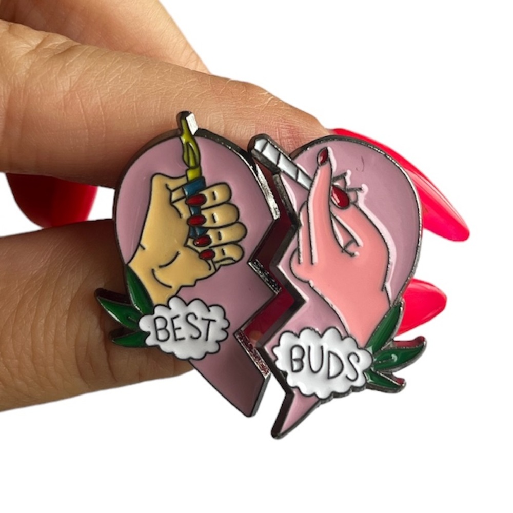 BEST BUDS Friendship Enamel Pins